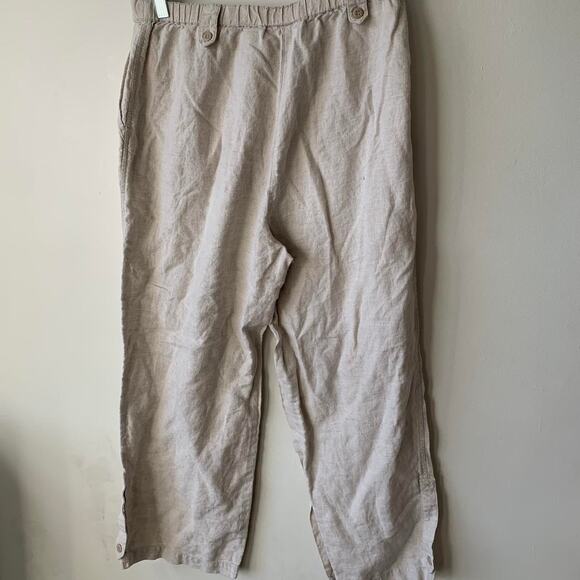 Liz claiborne off white cream loose fitting lightweight pants - Picture 6 of 7